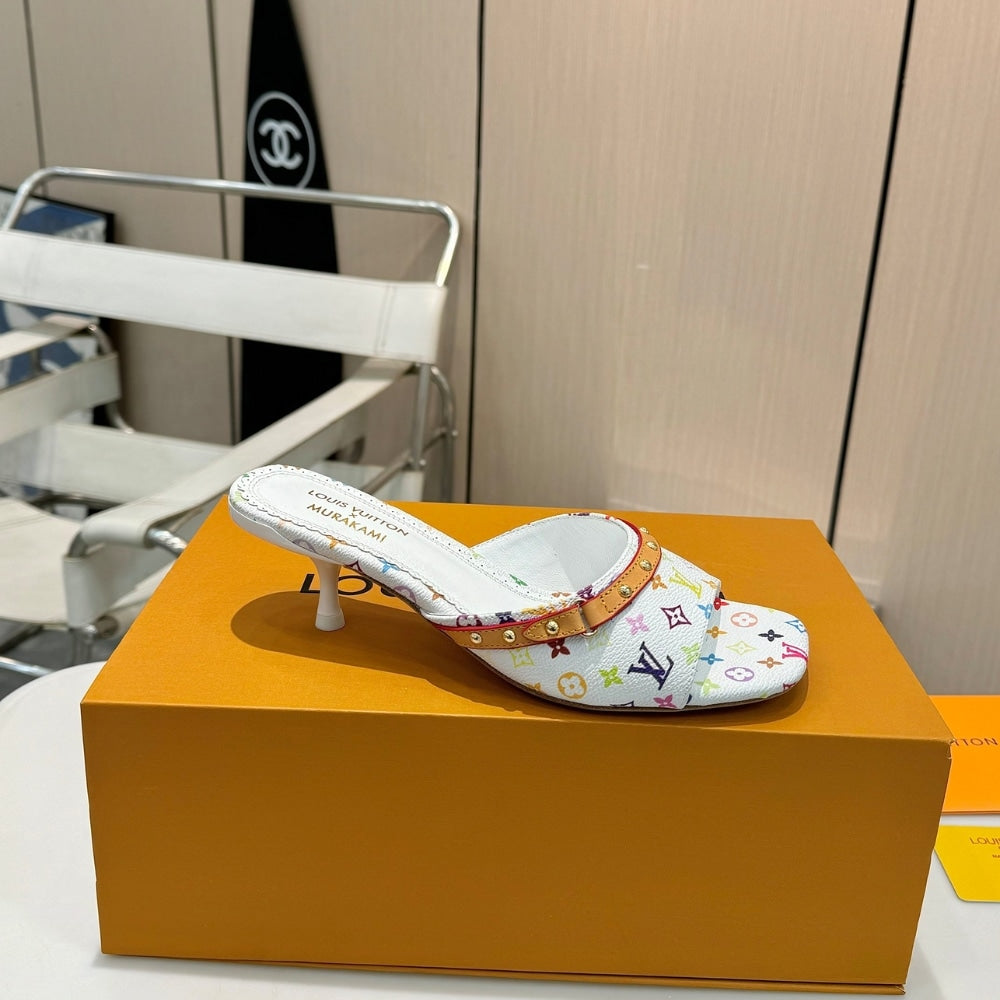 LV X TAKASHI MURAKAMI 6AM MULE WHITE 1AGWUA