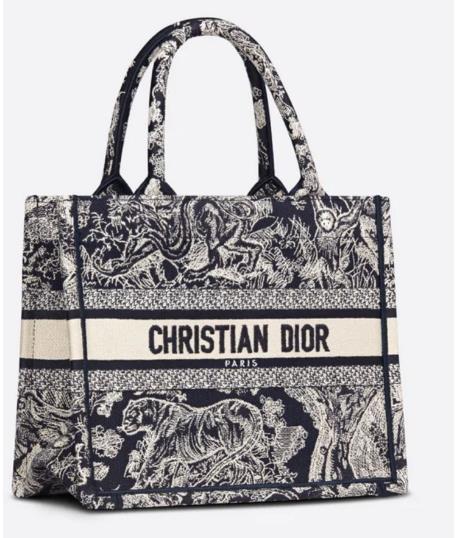 DIR1286 Book Tote tiger small MINI navy blue