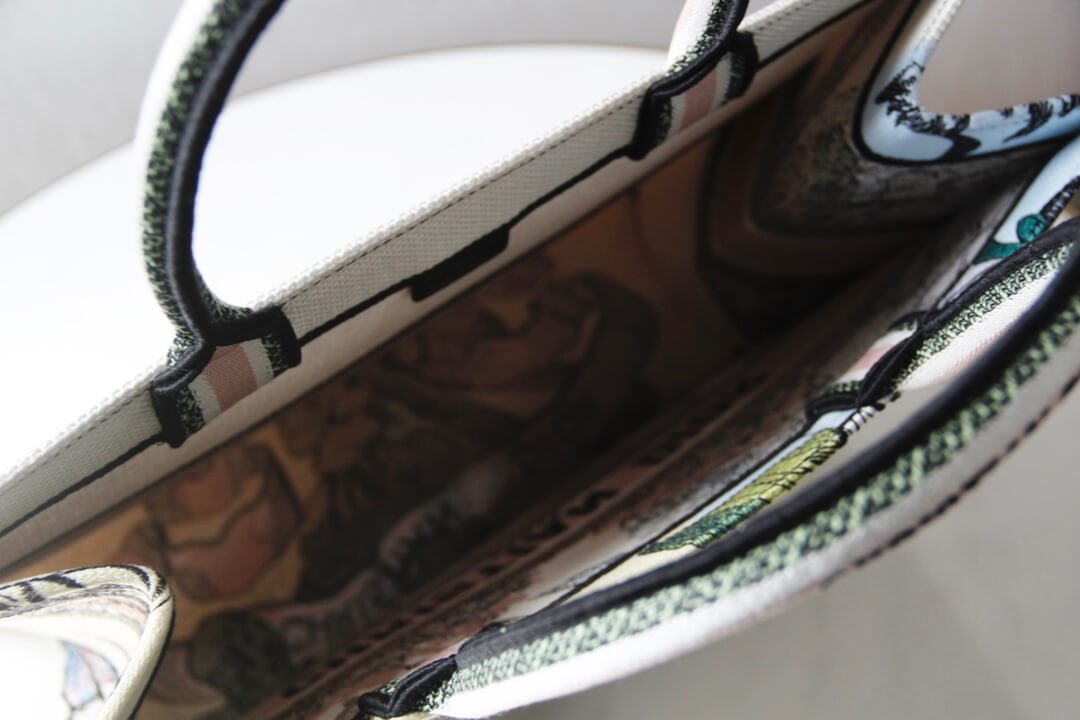 DIR1286 Book Tote big size MINI 36.5CM 41.5CM pink grey
