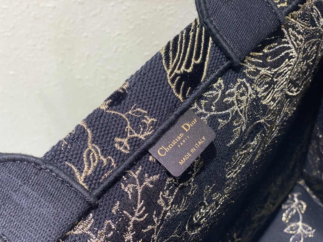 DIR1286 Book Tote bird navy blue