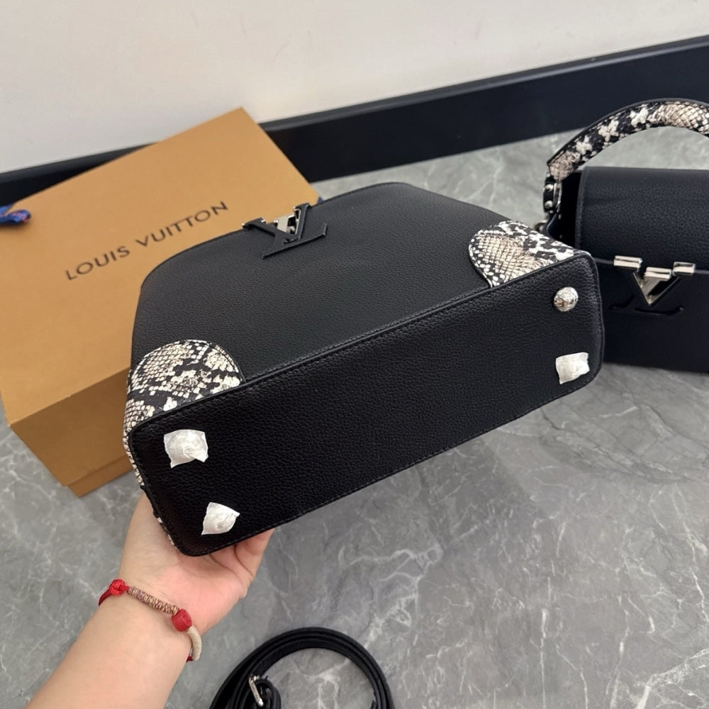 LV CAPUCINES PYTHON HANDBAG 27CM