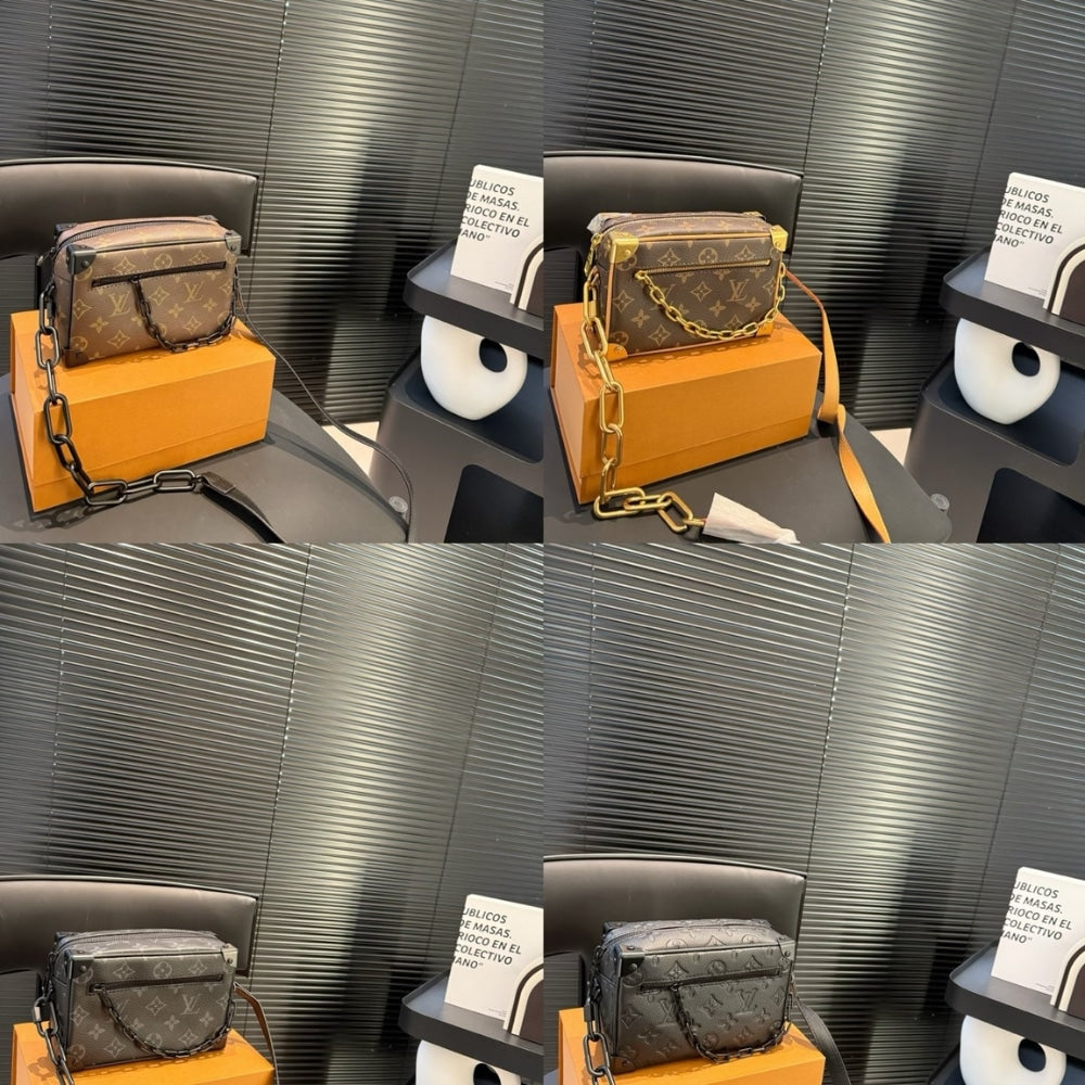 LV MINI SOFT TRUNK MONOGRAM TAURILLON LEATHER BLACK 18CM M55702