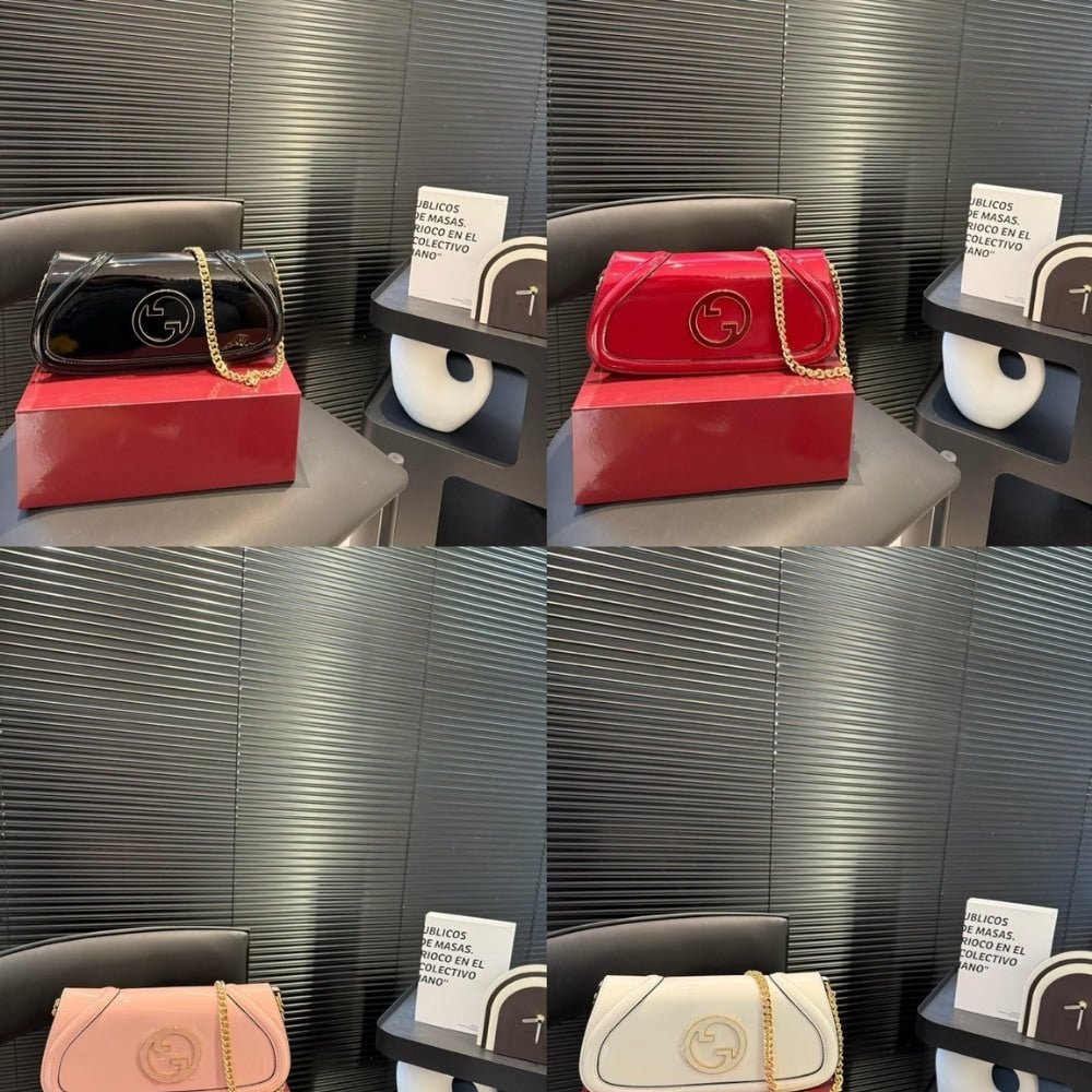 GG BLONDIE SMALL SHOULDER BAG ROSSO ANCORA RED 29CM 814952 AAEEY 6207