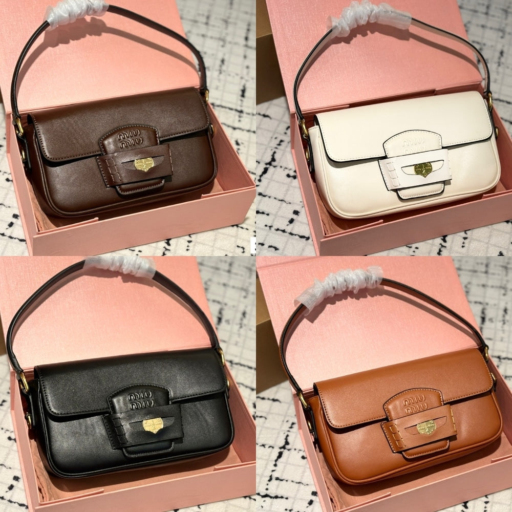 MIUMIU PENNY BAG CHALK COGNAC 24CM 5BD270 ACRM F0046 V OOO