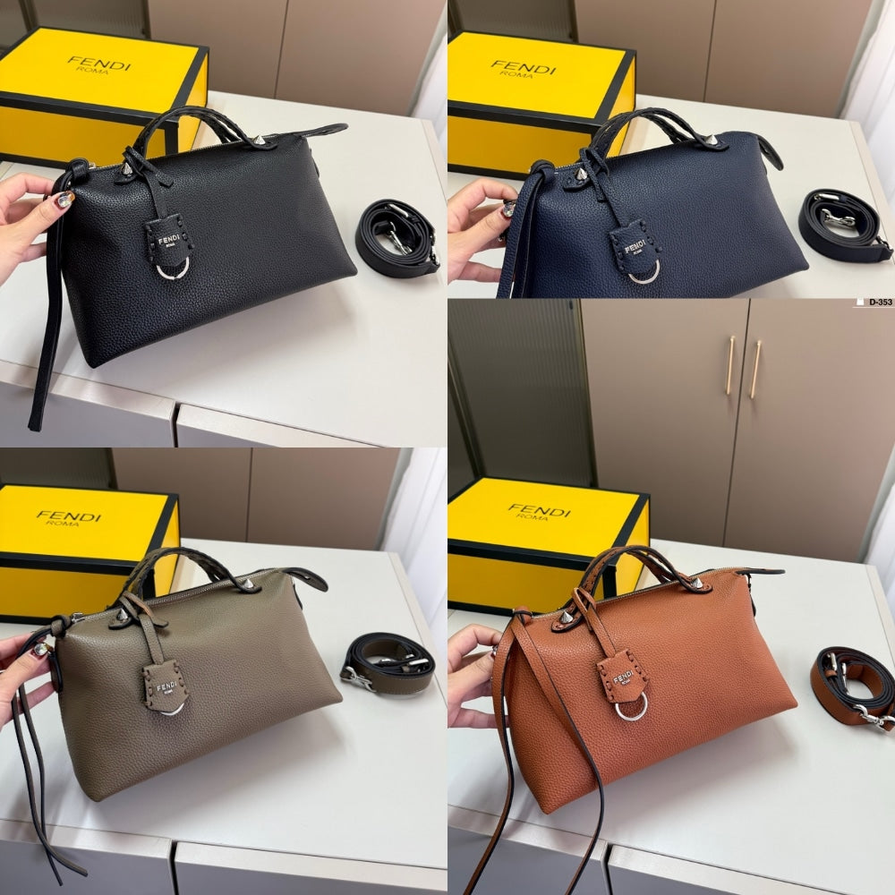 FD BY THE WAY MEDIUM LEATHER BOSTON BAG BLACK 20CM 8BL1461D5F0GXN
