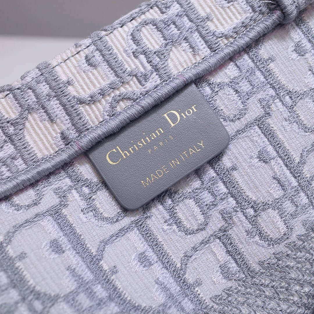 DIR Book Tote black BIG Handbag 1286 Embroidery LOGO beige