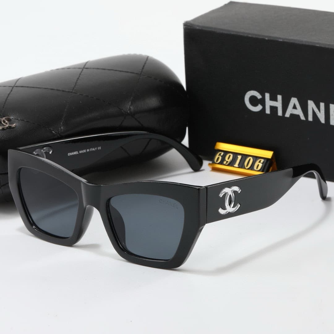 CC CAT EYE SUNGLASSES ACETATE AND NYLON BLACK