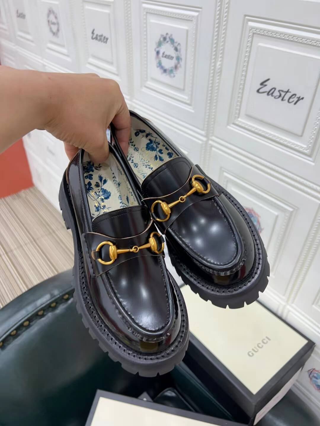 GC Flat Loafers for Women black bee