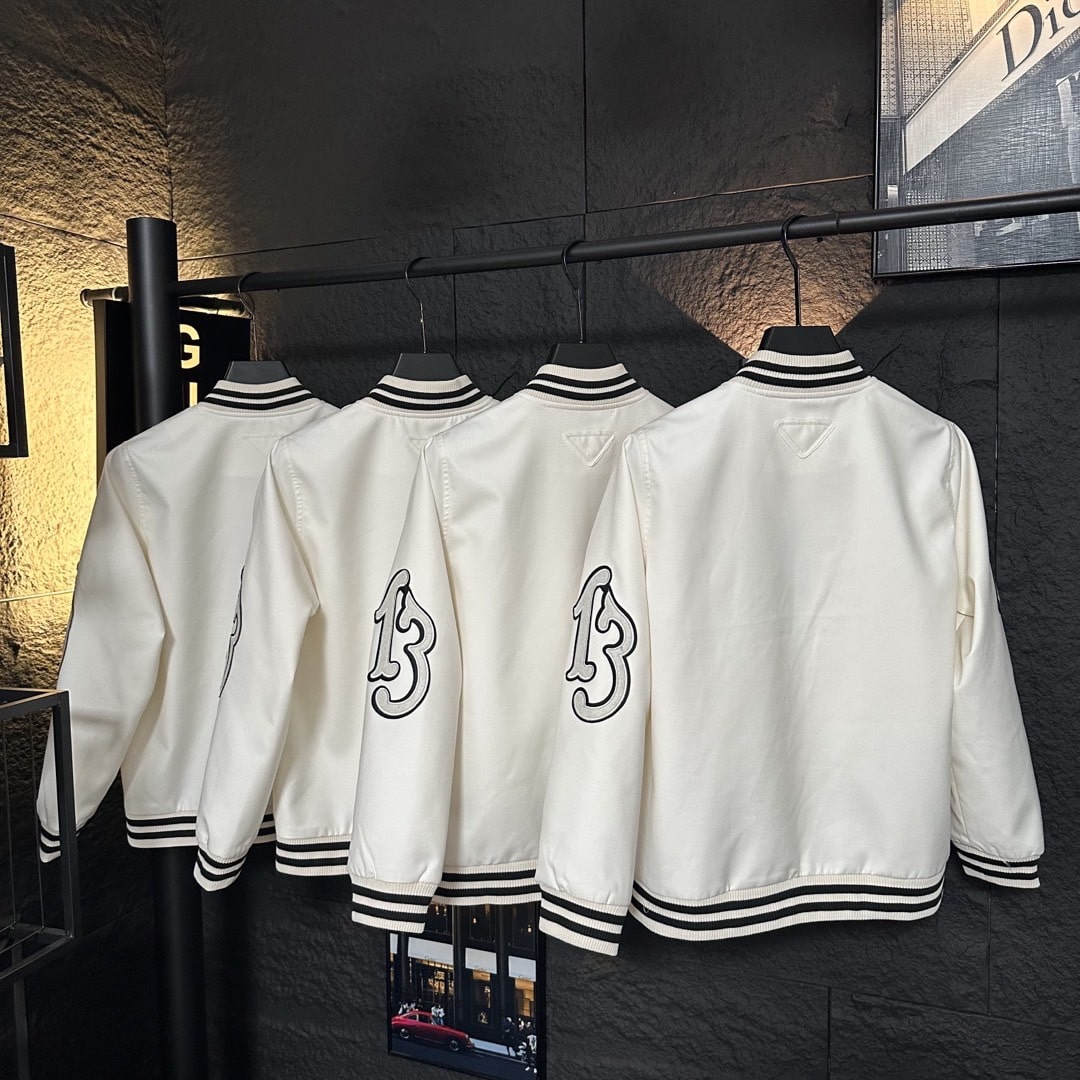 PR CANVAS BOMBER JACKET WITH PATCHES WHITE 292230 152I F0304 S OOO