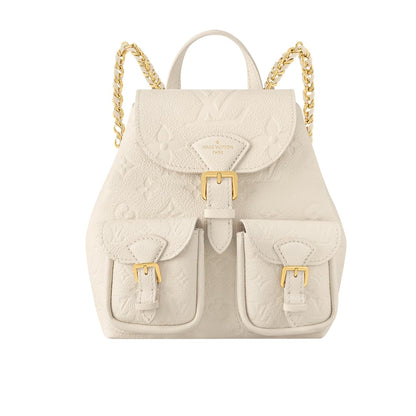 LV BACKUP MONOGRAM EMPREINTE LEATHER CREAM 20CM M47106