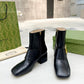 GG BLONDIE WOMEN'S ANKLE BOOT LEATHER BLACK 700016C9D001000