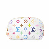 LV X MURAKAMI COSMETIC POUCH PM MONOGRAM WHITE 19CM M13744