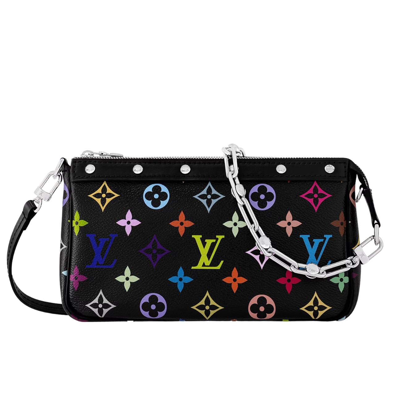 LV X MURAKAMI POCHETTE ACCESSOIRES MULTICOLORE NOIR 22CM M13663