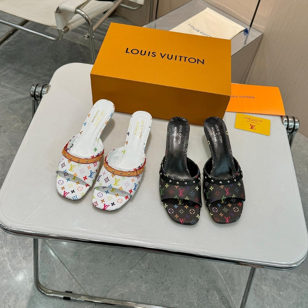 LV X TAKASHI MURAKAMI 6AM MULE WHITE 1AGWUA