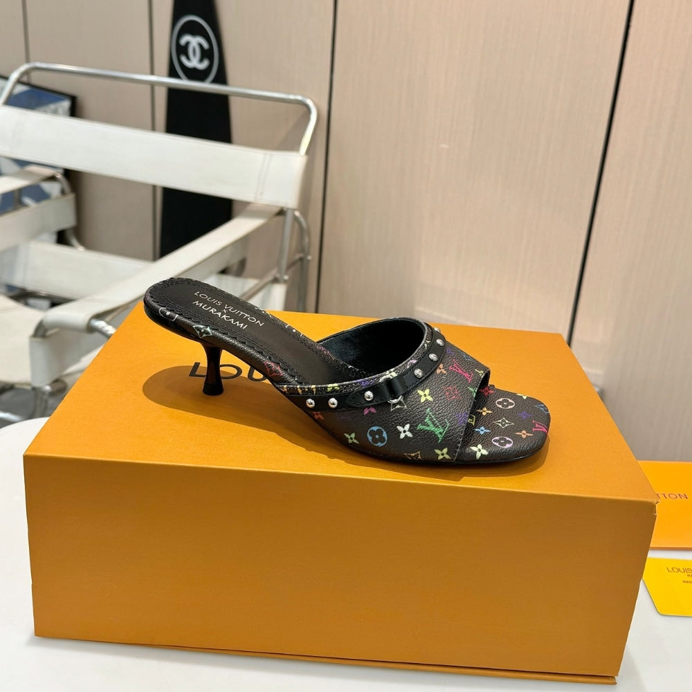 LV X TAKASHI MURAKAMI 6AM MULE BLACK 1AGWQQ