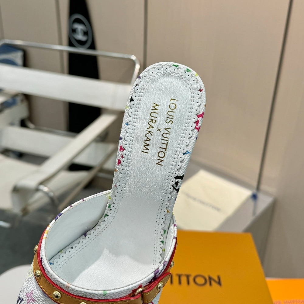 LV X TAKASHI MURAKAMI 6AM MULE WHITE 1AGWUA