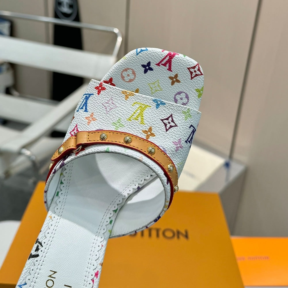 LV X TAKASHI MURAKAMI 6AM MULE WHITE 1AGWUA