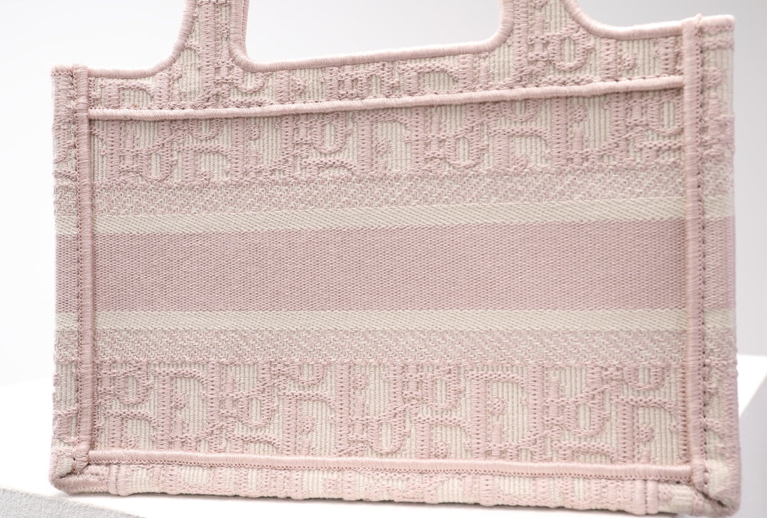 DIR1286m Book Tote rose pink mini size 22.5CM Oblique
