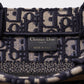 DIR1286 Book Tote CHRISTIAN mini 26.5cm Oblique blue-3 Embroidery Handbag