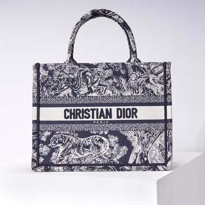 DIR1286 Book Tote tiger small MINI navy blue