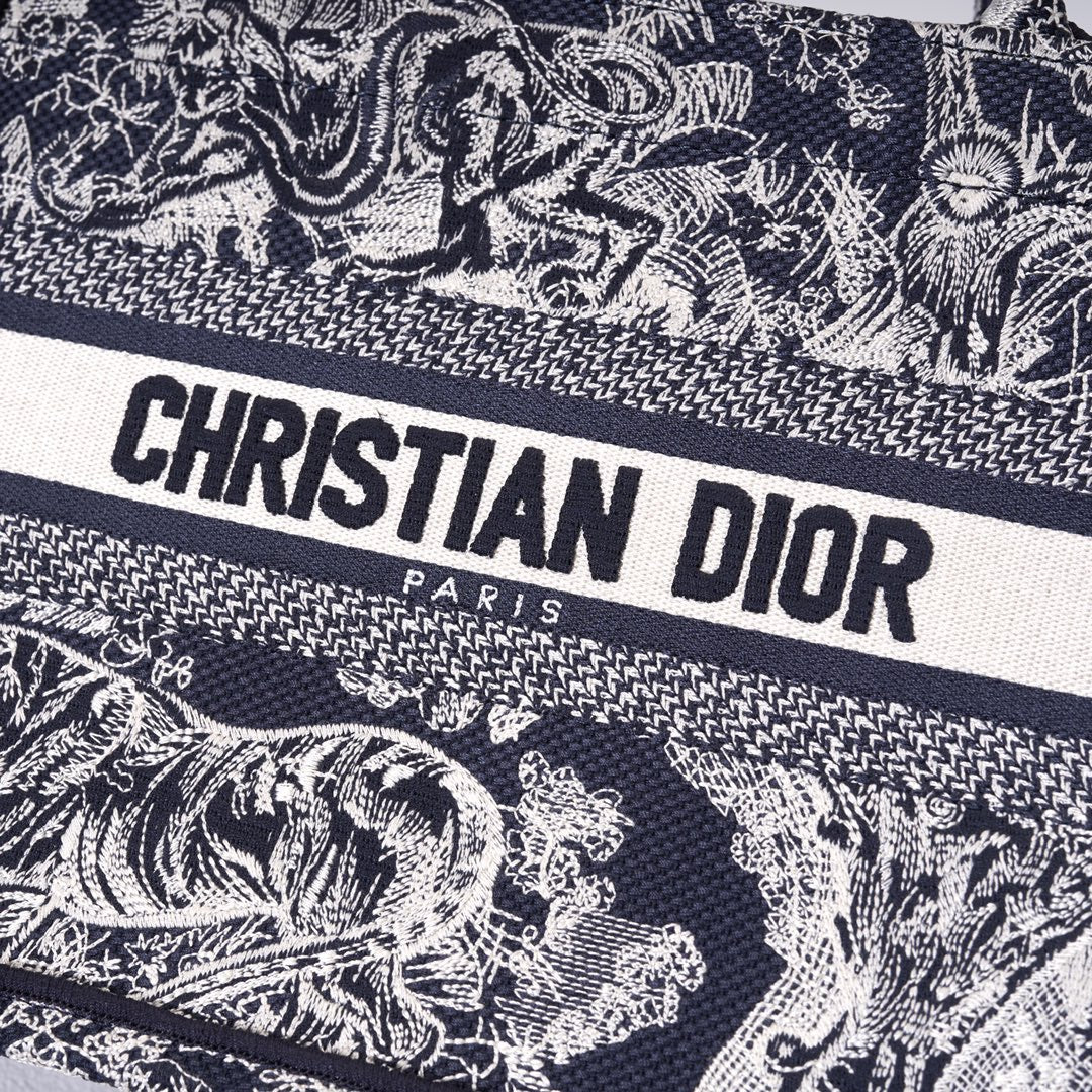 DIR1286 Book Tote tiger small MINI navy blue