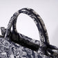 DIR1286 Book Tote tiger small MINI navy blue