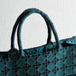 DIR1286 Book Tote BIG size 41.5cm 36.5cm Embroidery LOGO red Handbag green-1