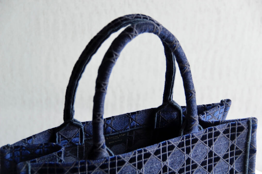 DIR1286 Book Tote BIG size 41.5cm 36.5cm Embroidery LOGO red Handbag blue