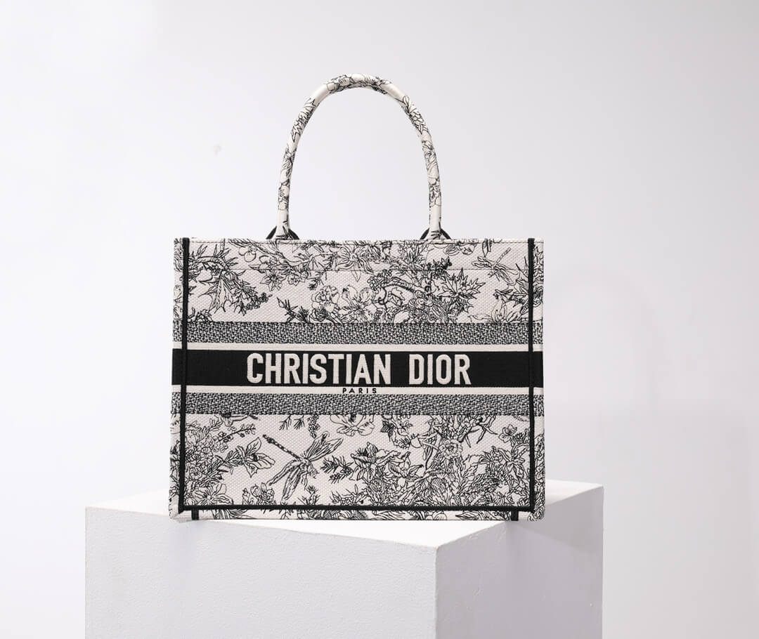 DIR1286 Book Tote tote bag grey Embroidery LOGO