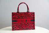 DIR1286 Book Tote BIG size 41.5cm 36.5cm Embroidery LOGO red Handbag maroon-3