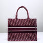 DIR1286 Book Tote BIG size 41.5cm 36.5cm Embroidery LOGO red Handbag maroon