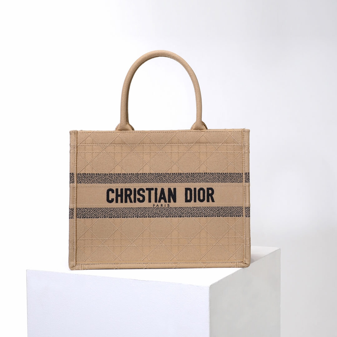 DIR1286 Book Tote BIG size 41.5cm 36.5cm Embroidery LOGO red Handbag grey-4