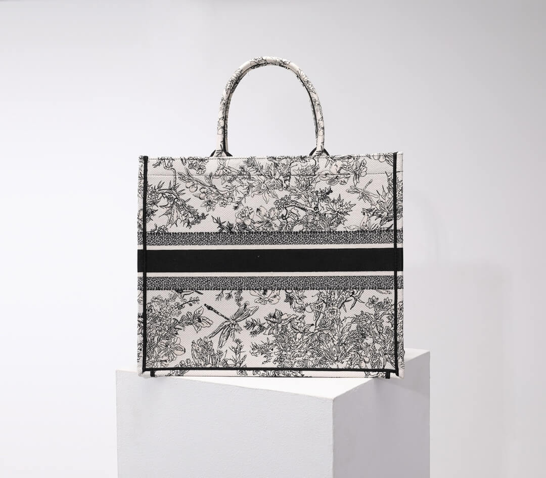 DIR1286 Book Tote tote bag grey Embroidery LOGO