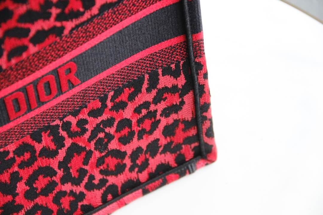 DIR1286 Book Tote BIG size 41.5cm 36.5cm Embroidery LOGO red Handbag maroon-3