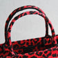 DIR1286 Book Tote BIG size 41.5cm 36.5cm Embroidery LOGO red Handbag maroon-3