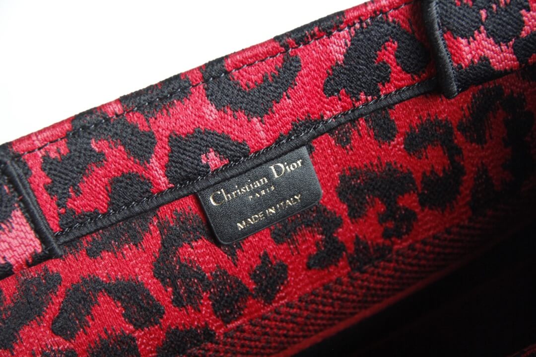 DIR1286 Book Tote BIG size 41.5cm 36.5cm Embroidery LOGO red Handbag maroon-3