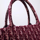 DIR1286 Book Tote BIG size 41.5cm 36.5cm Embroidery LOGO red Handbag maroon