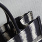 DIR1286 Book bag Tote Embroidery 36.5cm 41.5cm Handbag black and white