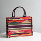 DIR1286 Book bag Tote Embroidery 36.5cm 41.5cm Handbag red-3