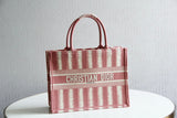 DIR1286 Book bag Tote Embroidery 36.5cm 41.5cm Handbag red white-2