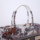 DIR1286 Book bag Tote Embroidery 36.5cm 41.5cm Handbag white printing