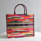 DIR1286 Book bag Tote Embroidery 36.5cm 41.5cm Handbag red-3
