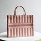 DIR1286 Book bag Tote Embroidery 36.5cm 41.5cm Handbag red white-2