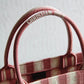 DIR1286 Book bag Tote Embroidery 36.5cm 41.5cm Handbag red white-2