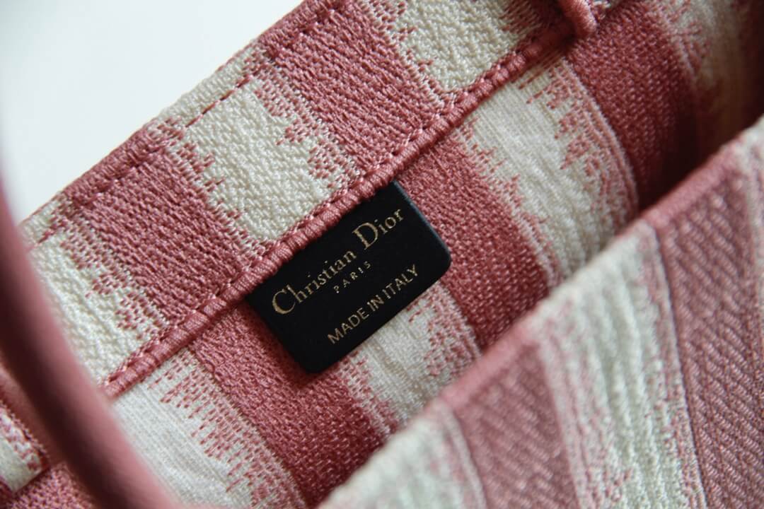 DIR1286 Book bag Tote Embroidery 36.5cm 41.5cm Handbag red white-2