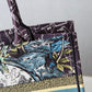 DIR1286 Book bag Tote Embroidery blue white 36.5cm 41.5cm Handbag