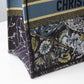 DIR1286 Book bag Tote Embroidery blue white 36.5cm 41.5cm Handbag