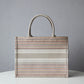 DIR1286 Book bag Tote Embroidery pink white 36.5cm 41.5cm Handbag