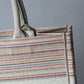 DIR1286 Book bag Tote Embroidery pink white 36.5cm 41.5cm Handbag