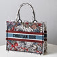 DIR1286 Book bag Tote Embroidery red printing 36.5cm 41.5cm Handbag